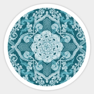 Centered Lace - Teal Sticker